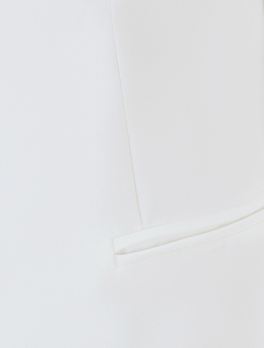 Veste droite à épaulettes - Blanc - 3