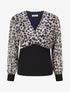 Top à taille droite imprimé moucheté - Bleu - 1