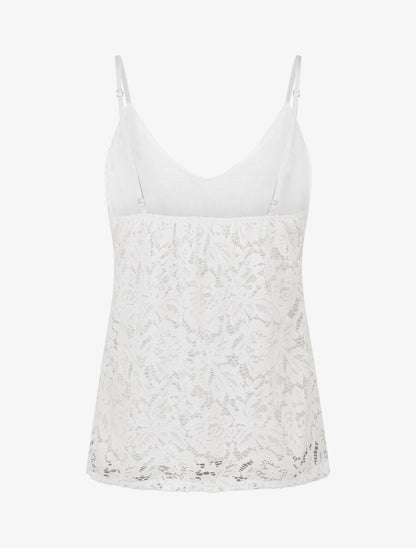 Caraco droit en dentelle - Blanc - 2