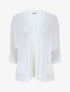 Gilet uni en maille ajourée - Blanc - 1