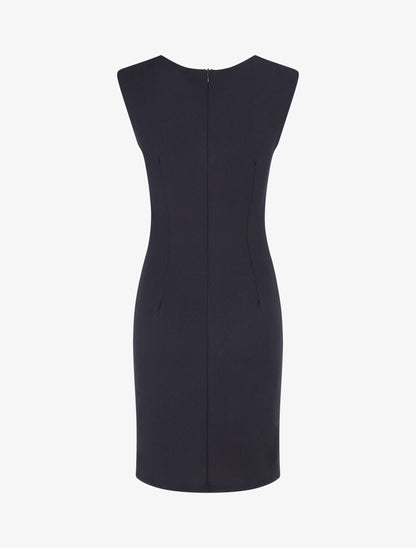 Robe moulante à buste dentelle - Marine - 2