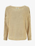 Pull en maille à manches ajourés - Or - 4