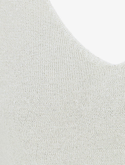 Débardeur en maille irisée - Beige - 3