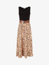 Robe bicolore imprimé floral - Marron - 4