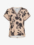 Blouse imprimé floral à col V - Beige - 4