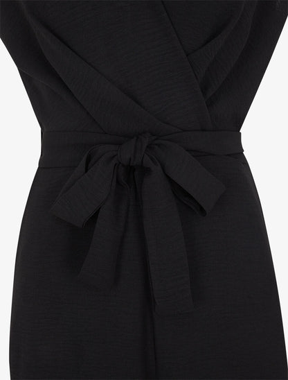 Combinaison sans manches unie coupe droite - Noir - 3