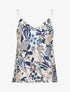 Caraco satiné imprimé floral - Marine - 4
