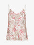 Caraco satiné imprimé floral - Rose - 1