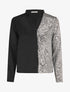 Blouse satinée avec sequins - Argent - 1