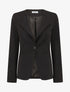 Veste unie boutonnée - Noir - 1