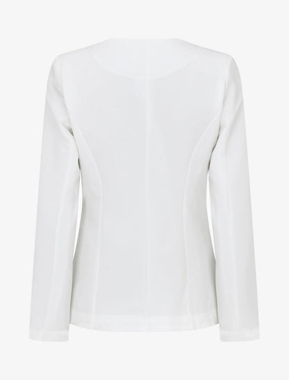 Veste unie boutonnée - Blanc - 2