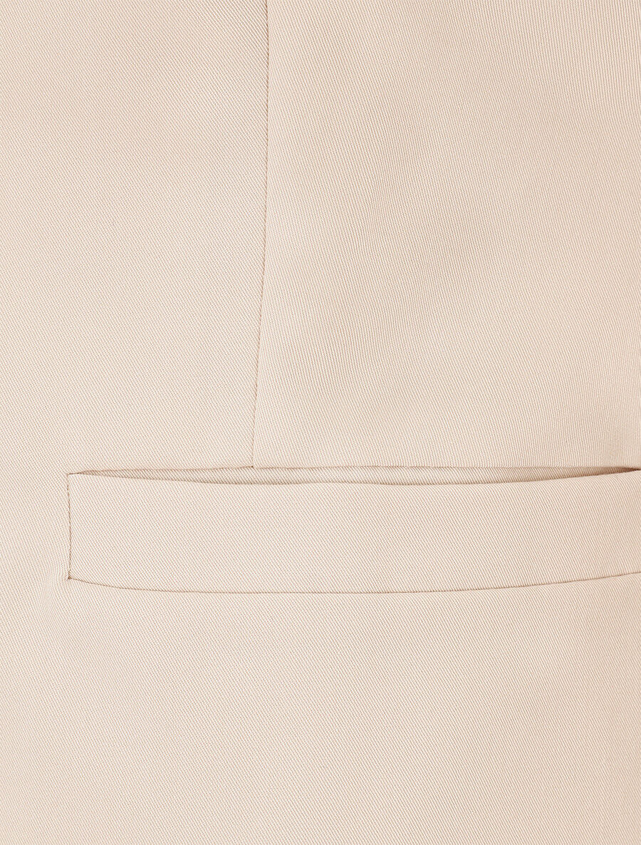 Veste unie boutonnée - Beige - 3