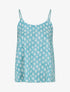 Caraco satiné imprimé graphique - Turquoise - 1
