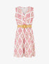 Robe imprimé graphique à col cache-coeur - Rose - 1