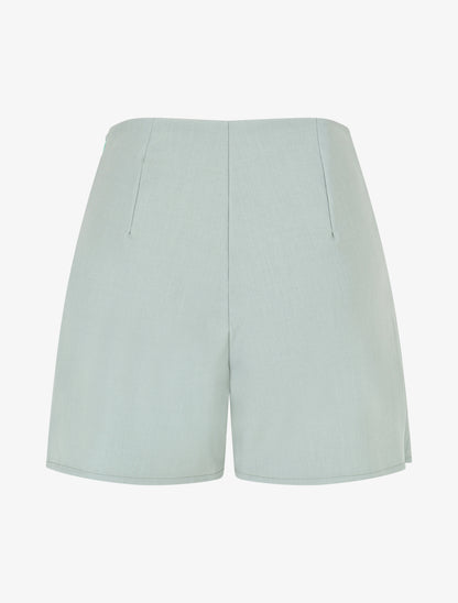 Short uni à boutons décoratifs - Vert d&