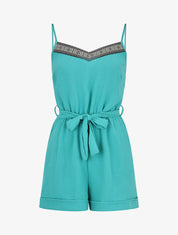 Combishort uni à bande graphique - Turquoise - 1