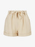 Short uni à revers - Beige - 1
