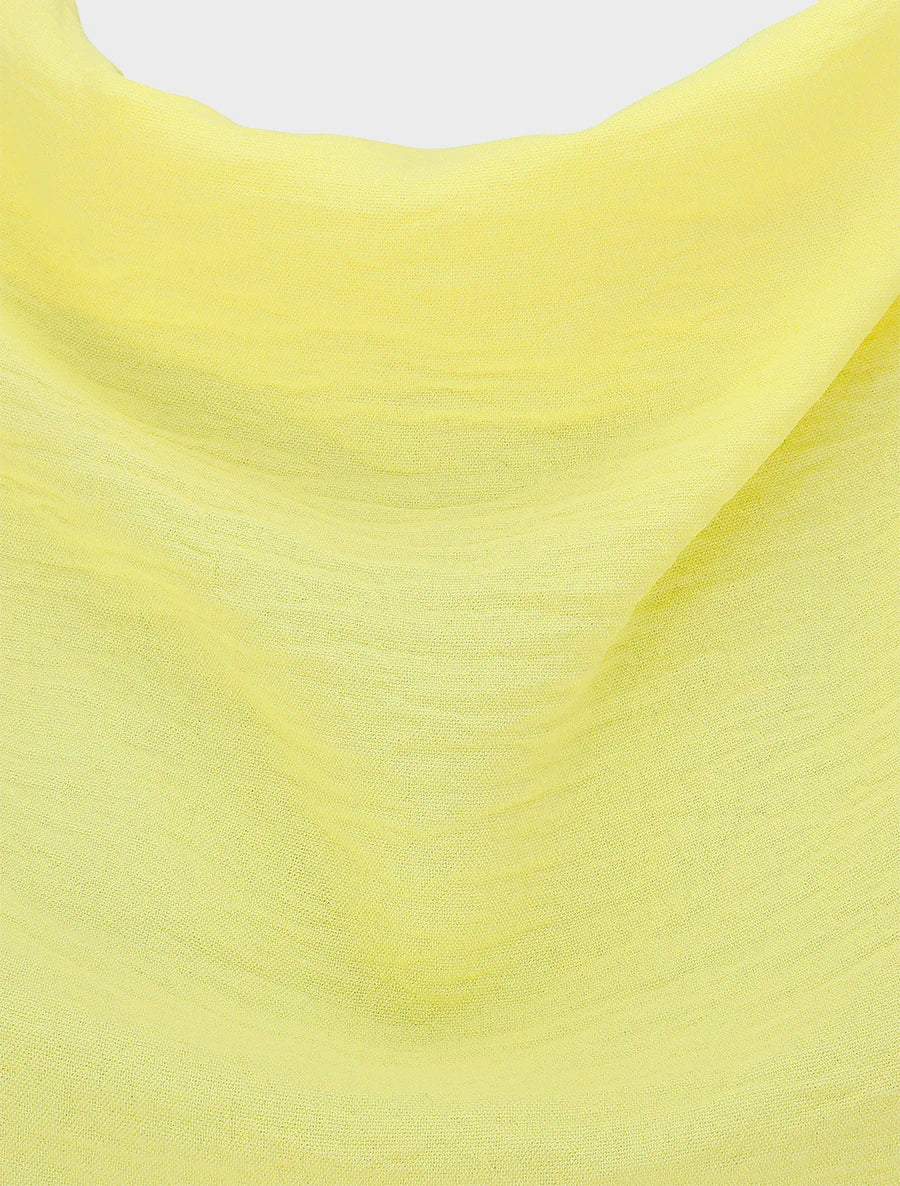 Top asimétrico efecto drapeado - Amarillo