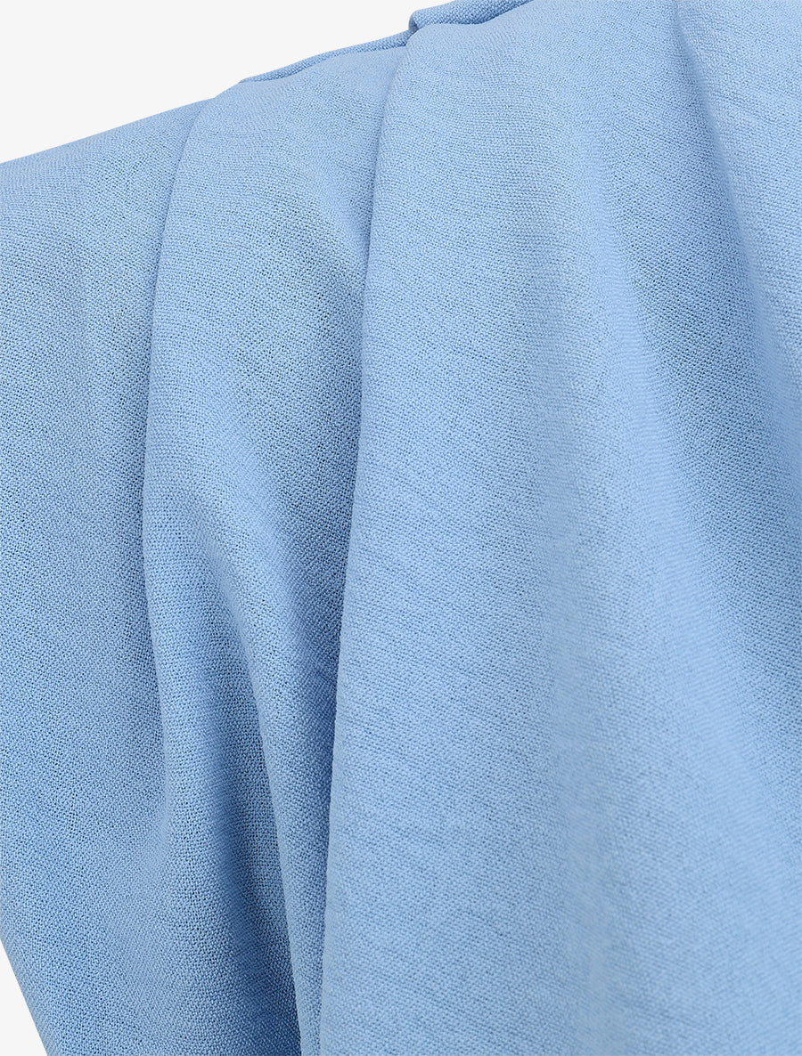 Top asymétrique effet drapé - Bleu ciel - 3