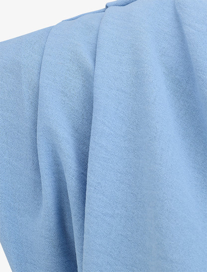 Top asymétrique effet drapé - Bleu ciel - 3
