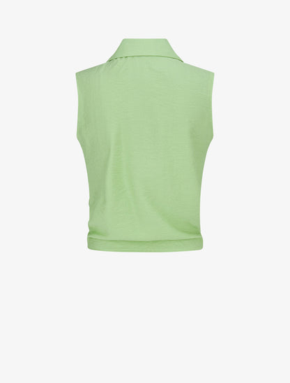 Chemise sans manches à nouer - Vert pomme - 2