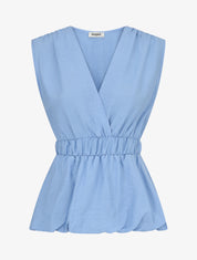 Top empire sans manches uni - Bleu ciel - 1