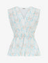 Top empire sans manches imprimé graphique - Turquoise - 1