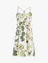 Robe à bretelles imprimé abstrait - Kaki - 1