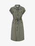 Robe droite à fines rayures - Kaki - 1