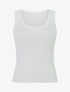 Crop top uni en maille irisé - Blanc - 1