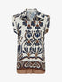Chemise sans manches imprimé tropical - Marine - 1