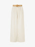 Pantalon élastiqué à rayures irisées - Beige/or - 1