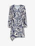 Robe portefeuille imprimé fantaisie - Marine - 1
