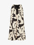 Pantalon ample et fluide imprimé grandes fleurs - Noir - 1
