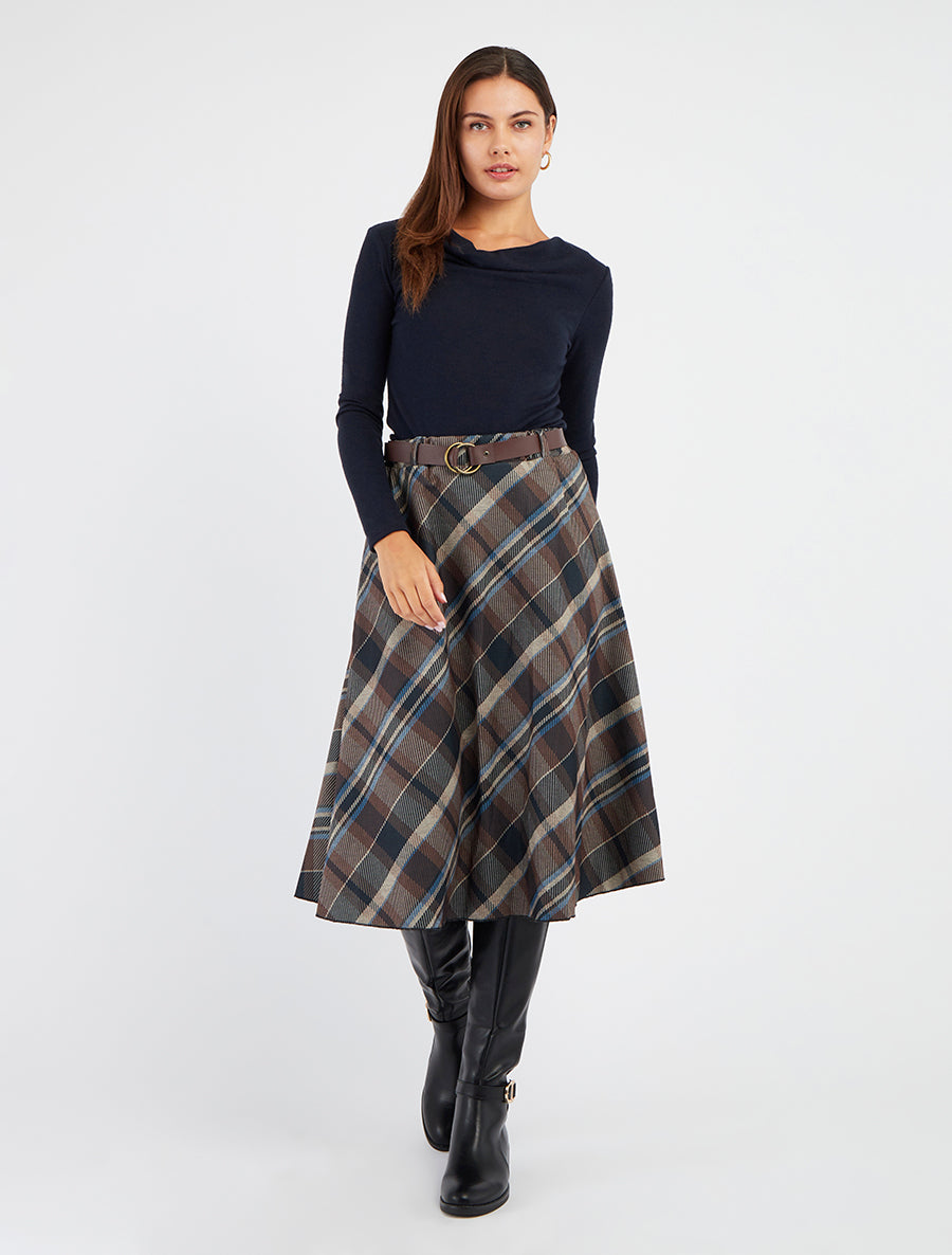 Pull à col bénitier et dos en crochet - Marine - 8