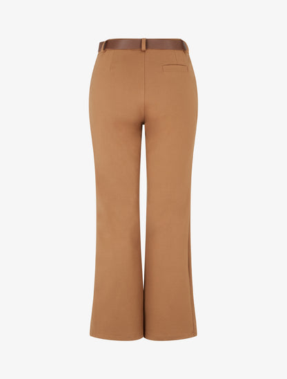Pantalon droit basique ceinturé - Camel - 2