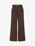 Pantalon droit en velours côtelé - Marron - 1