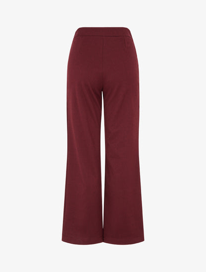 Pantalon à pont droit imprimé chevron - Bordeaux - 2