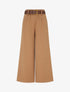 Pantalon élastiqué coupe ample - Camel - 1