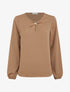 Top fluide à bijoux doré - Taupe - 1