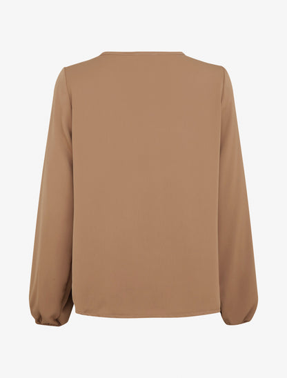 Top fluide à bijoux doré - Taupe - 2