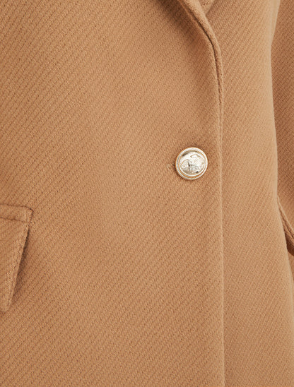 Manteau court à poches décoratives - Camel - 3