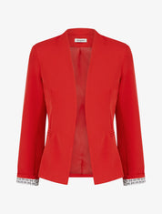 Veste droite à épaulettes - Rouge - 1