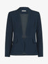 Veste à col droit et bord cranté - Marine - 1
