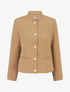 Blazer boutonné à épaulettes - Beige foncé - 1