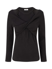 Pull uni croisé trompe l&