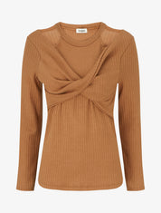 Pull uni croisé trompe l&