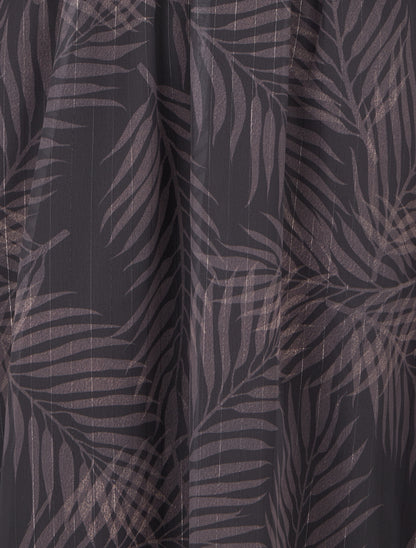 Robe irisée à imprimé feuillage - Noir - 3