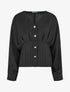Blouse fluide à boutons décoratifs - Noir - 1