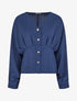 Blouse fluide à boutons décoratifs - Marine - 1